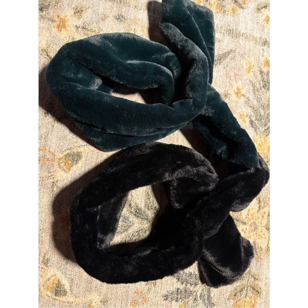 Banana Republic Faux Fur Scarf Lot of Two